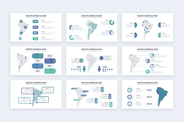 second preview of 'Premium South America Map Illustrator Infographics  Free Download'