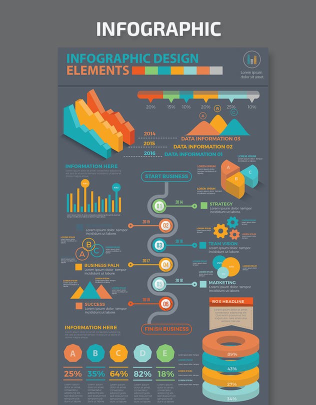 fourth preview of 'Premium Infographic Template Design  Free Download'