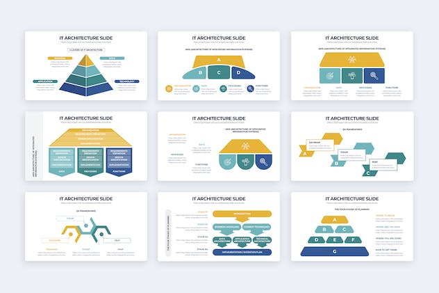 third preview of 'Premium Business IT Architecture Infographics  Free Download'