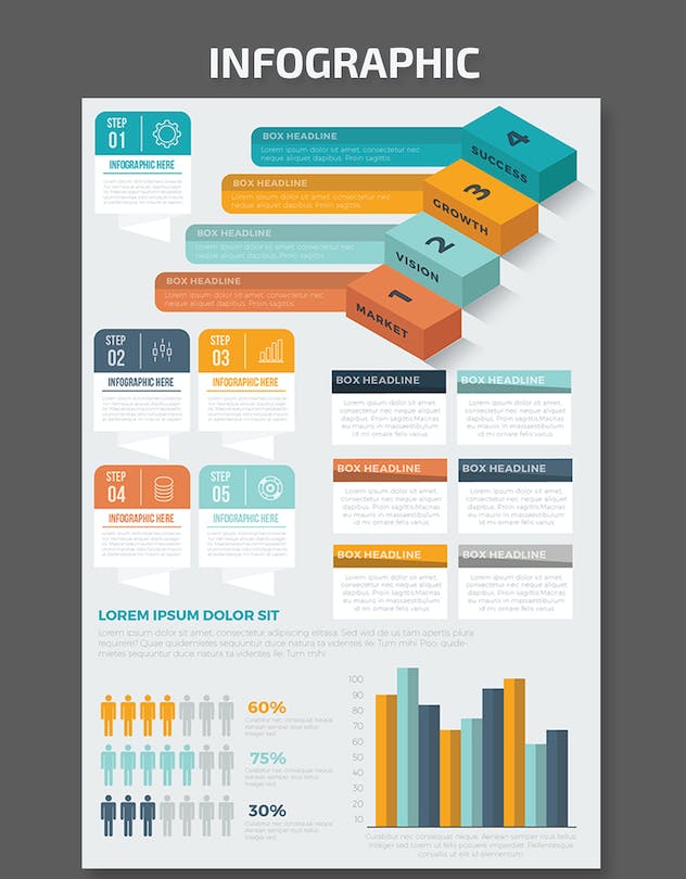 third preview of 'Premium  Infographic Flat Elements Design   Free Download'