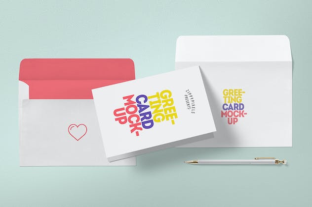 third preview of 'Premium Multipurpose Greeting Card Mockups  Free Download'