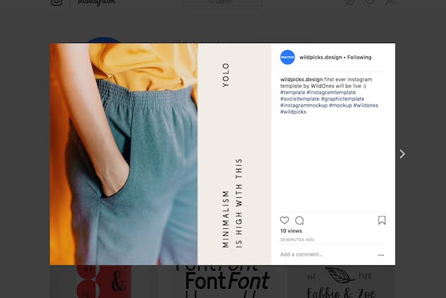 fourth preview of 'Premium 22 Animated Instagram Post Templates – Minimalist  Free Download'