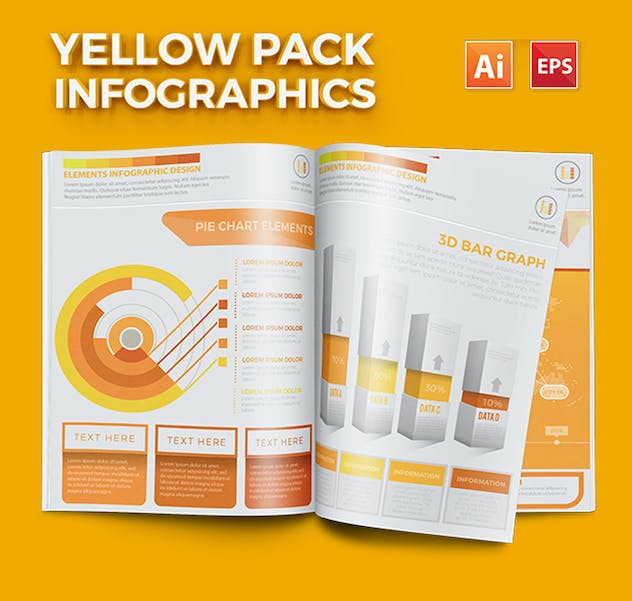 third preview of 'Premium Yellow Infographics  Free Download'