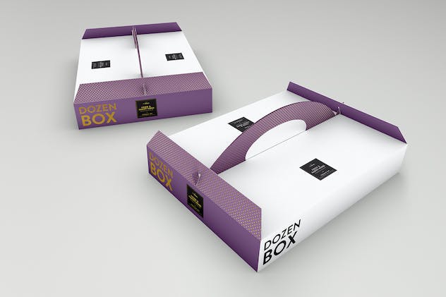 fourth preview of 'Premium Food Pastry Boxes Vol.4 Packaging Mockups  Free Download'