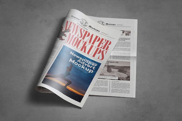 fourth preview of 'Premium Tabloid Size Newspaper Mockups  Free Download'