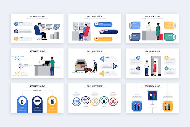 third preview of 'Premium Business Security Slides Illustrator Infographics  Free Download'
