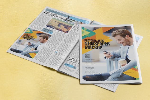 second preview of 'Premium Newspaper Advert Mockups  Free Download'