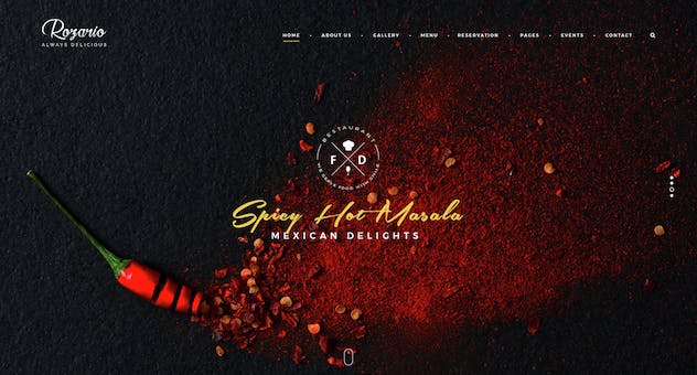 fourth preview of 'Premium Rozario Restaurant PSD Template  Free Download'