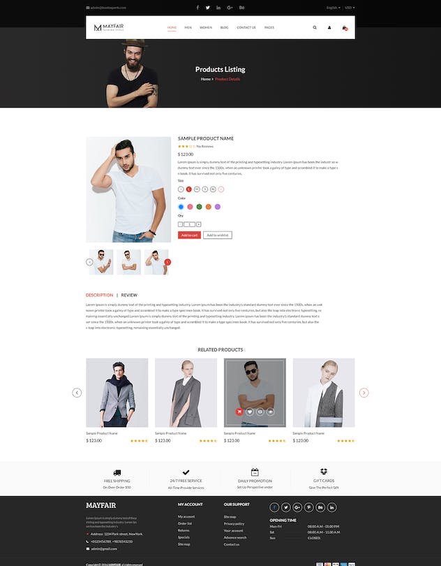 third preview of 'Premium Mayfair Ecommerce PSD Template  Free Download'