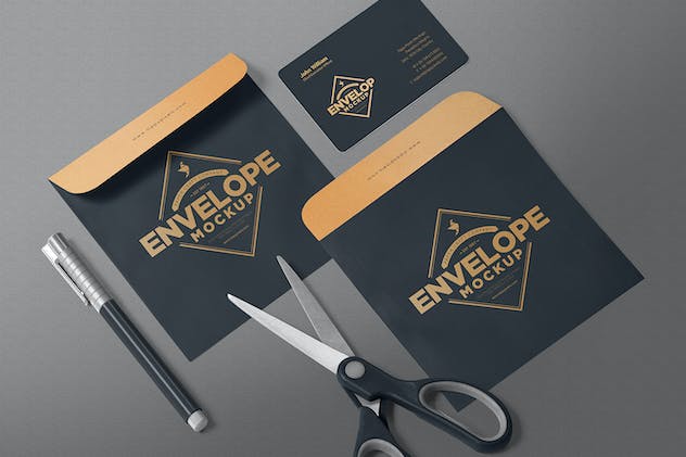 second preview of 'Premium Isometric Envelope Mockups  Free Download'