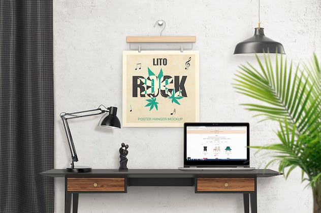 second preview of 'Premium Poster Hanger Mockups  Free Download'