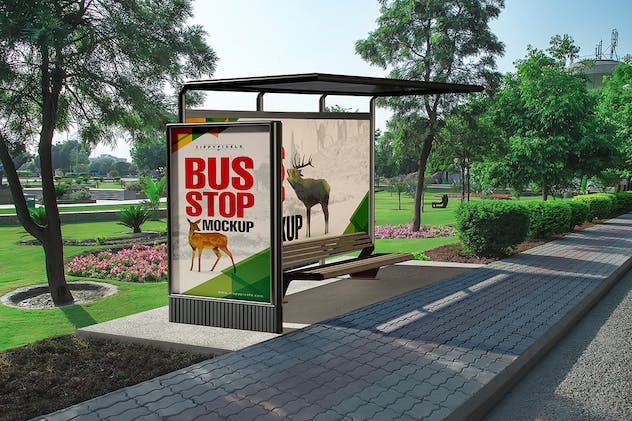 third preview of 'Premium Bus Stand Mockups  Free Download'