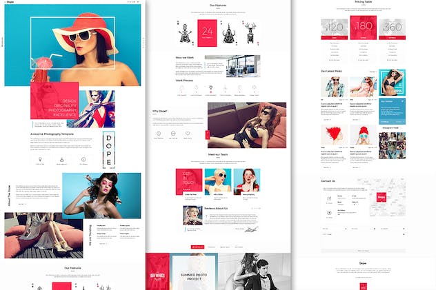 fourth preview of 'Premium Dope Creative Photography Portfolio PSD Template  Free Download'