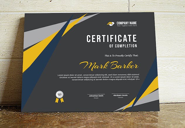 third preview of 'Premium Certificate Template  Free Download'