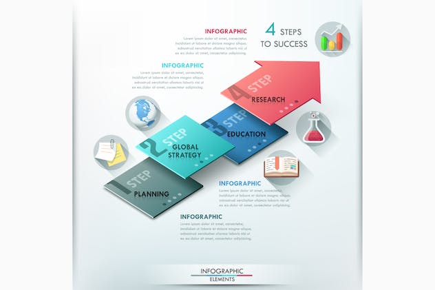 second preview of 'Premium 3 Isometric Infographic Arrows  Free Download'