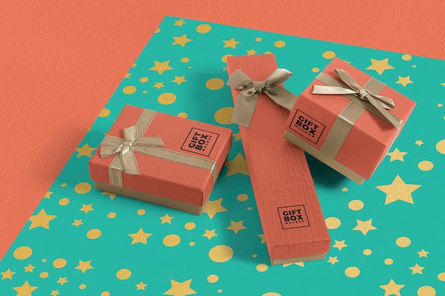 second preview of 'Premium Gift Box Mockups  Free Download'