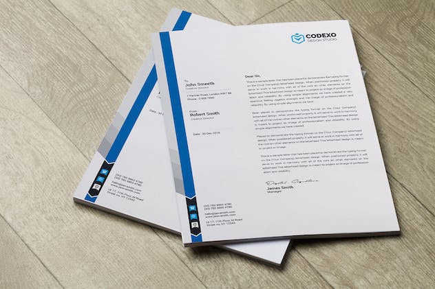 third preview of 'Premium Letterhead Mock-Up Vol. 05  Free Download'