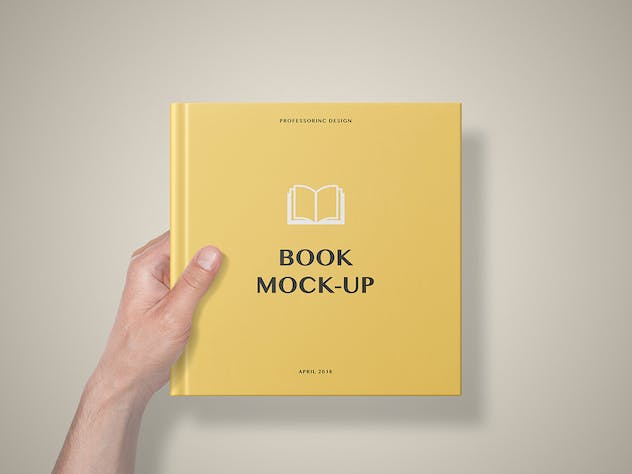 fourth preview of 'Premium Hard Cover Square Book Mockup Set 2  Free Download'