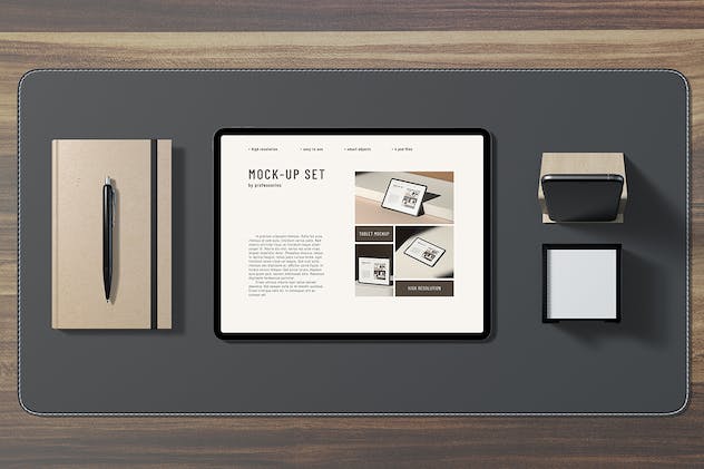 fourth preview of 'Premium Landscape iPad Screen Mockup Set  Free Download'
