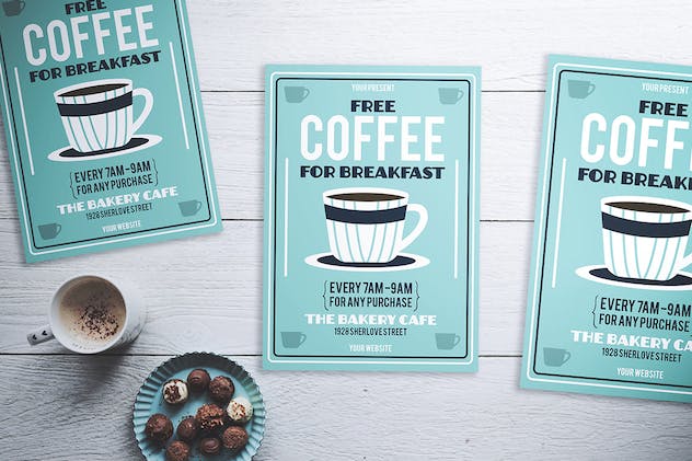 third preview of 'Premium Free Coffee Flyer  Free Download'