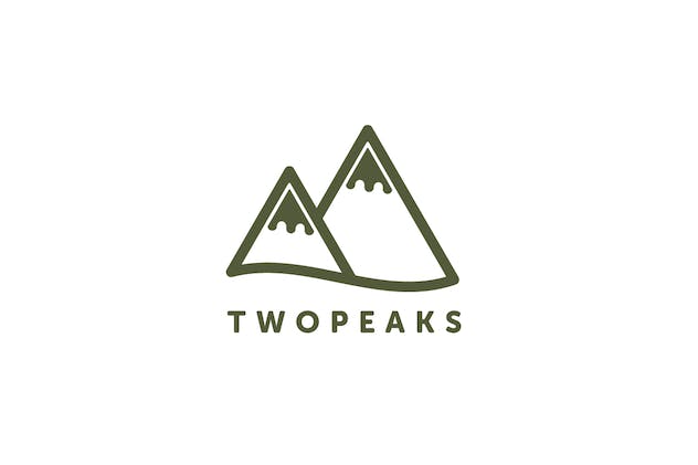 fourth preview of 'Premium Two Peaks Logo Template  Free Download'