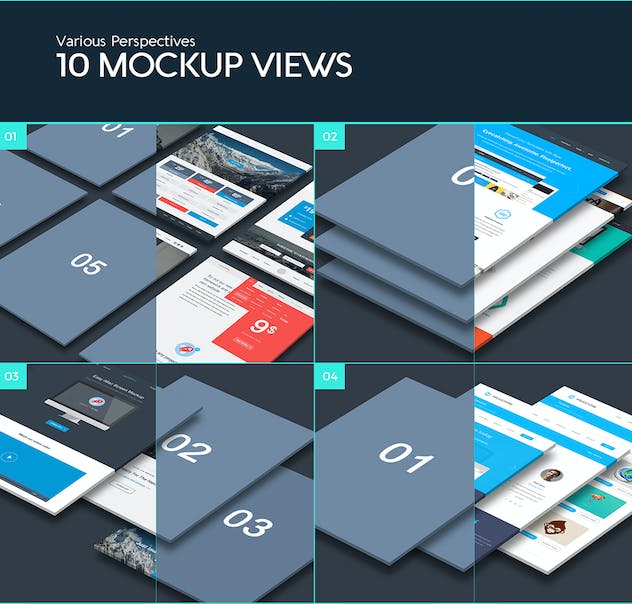 fourth preview of 'Premium The Perspective Website Mockup  Free Download'