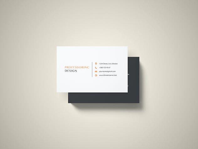 fourth preview of 'Premium 85×55 Business Card Mockup Set 3  Free Download'