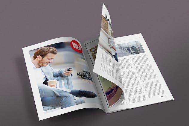 second preview of 'Premium Open Magazine Mockups  Free Download'