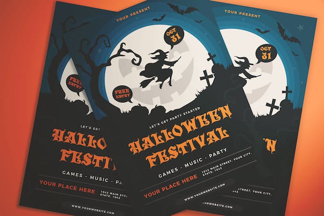 second preview of 'Premium Halloween Festival Flyer  Free Download'