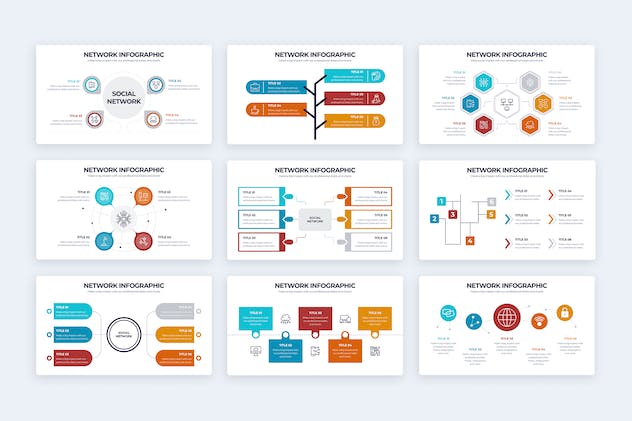 fourth preview of 'Premium Business Network Illustrator Infographics  Free Download'