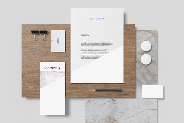 third preview of 'Premium Stationery Mockup  Free Download'