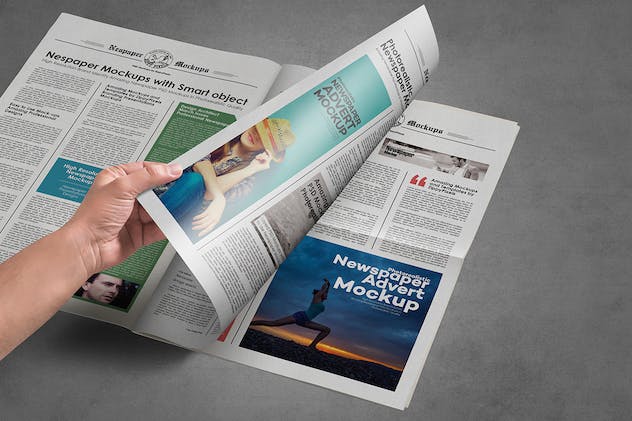 second preview of 'Premium Tabloid Size Newspaper Mockups  Free Download'