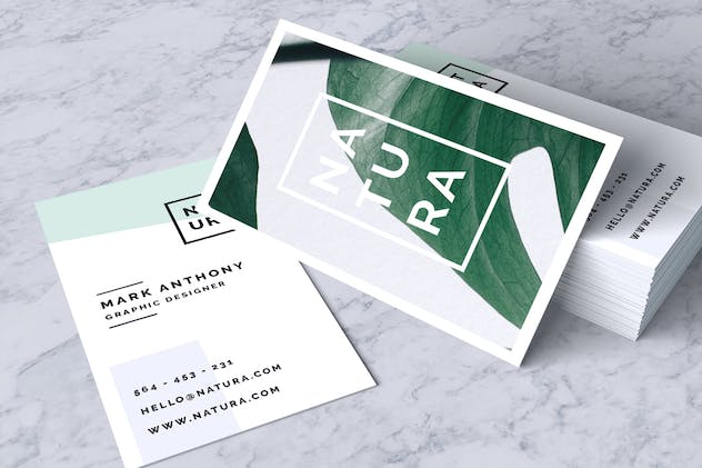 fourth preview of 'Premium Natura Business Card Template  Free Download'