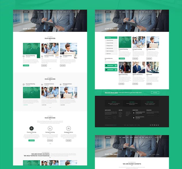 third preview of 'Premium Experts – Business and Finance PSD Template  Free Download'