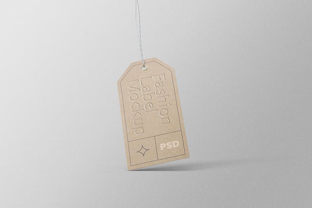 fourth preview of 'Premium Fashion Label Tag PSD Mockups  Free Download'