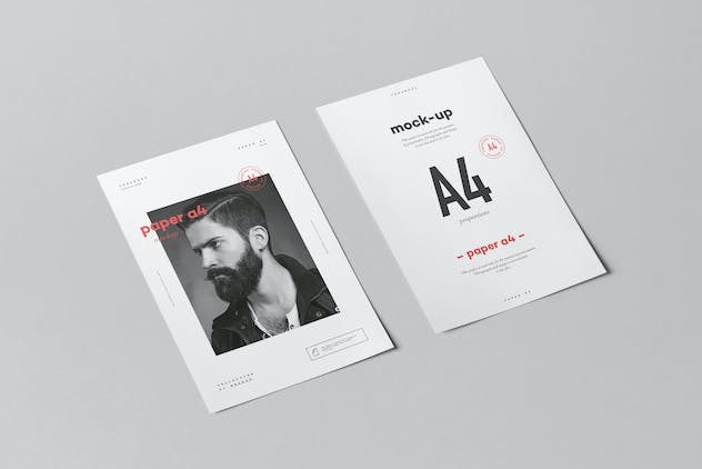 second preview of 'Premium Paper A4 Mock Up  Free Download'