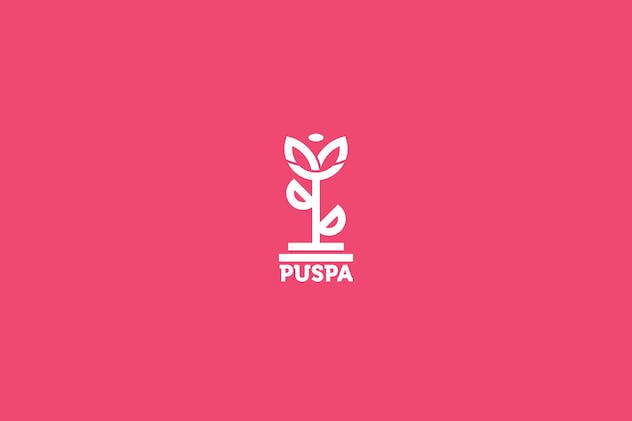 fourth preview of 'Premium Puspa Logo Template  Free Download'