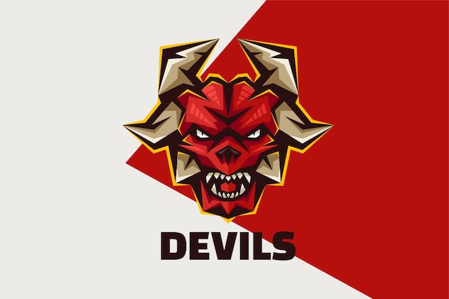 second preview of 'Premium Devil’s Mascot Logo Template  Free Download'