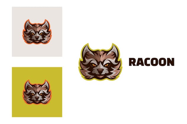 third preview of 'Premium Raccoon Head Mascot Logo  Free Download'