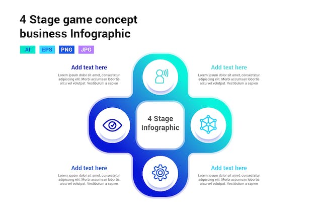 second preview of 'Premium 4 Stage Game Concept Infographic  Free Download'