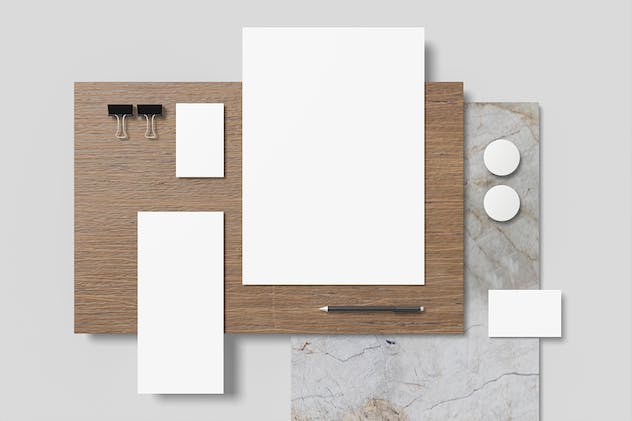 fourth preview of 'Premium Stationery Mockup  Free Download'