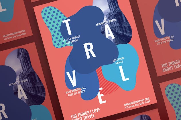 third preview of 'Premium Travel Agency Flyer and Poster Template  Free Download'