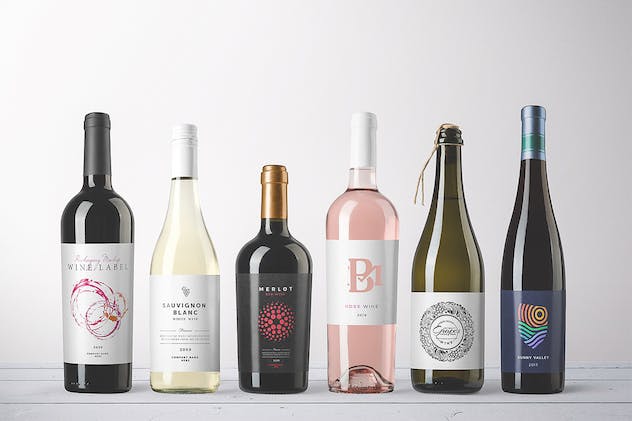 fourth preview of 'Premium Wine Bottles Mockups Vol 1  Free Download'