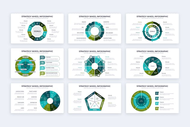 third preview of 'Premium Business Strategy Wheel Illustrator Infographics  Free Download'
