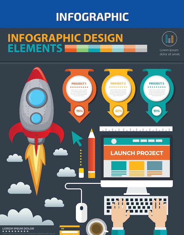 fourth preview of 'Premium Infographic Flat Design  Free Download'