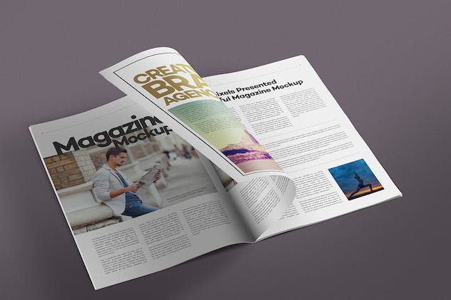 third preview of 'Premium Open Magazine Mockups  Free Download'
