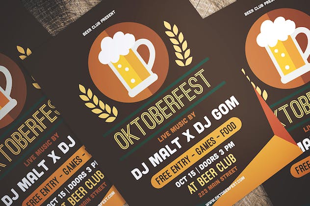 second preview of 'Premium Oktoberfest Flyer  Free Download'