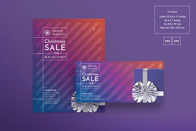 fourth preview of 'Premium Christmas Shop Sale Flyer and Poster Template  Free Download'