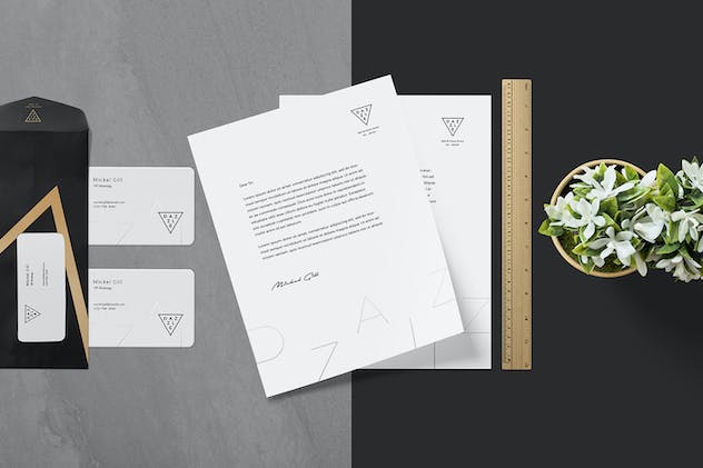 fourth preview of 'Premium Stationery Mockup Scenes  Free Download'