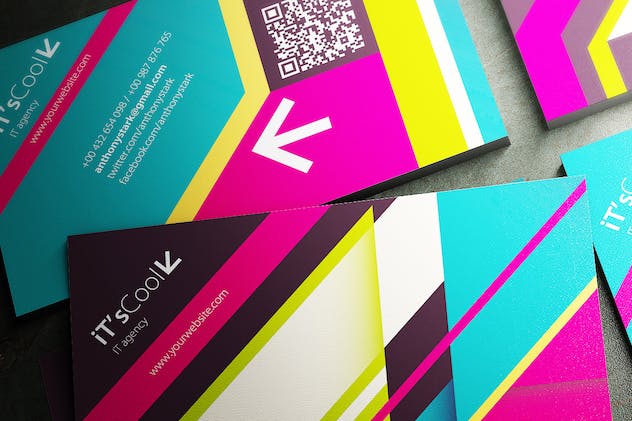 third preview of 'Premium Color Belts Business Card Design  Free Download'
